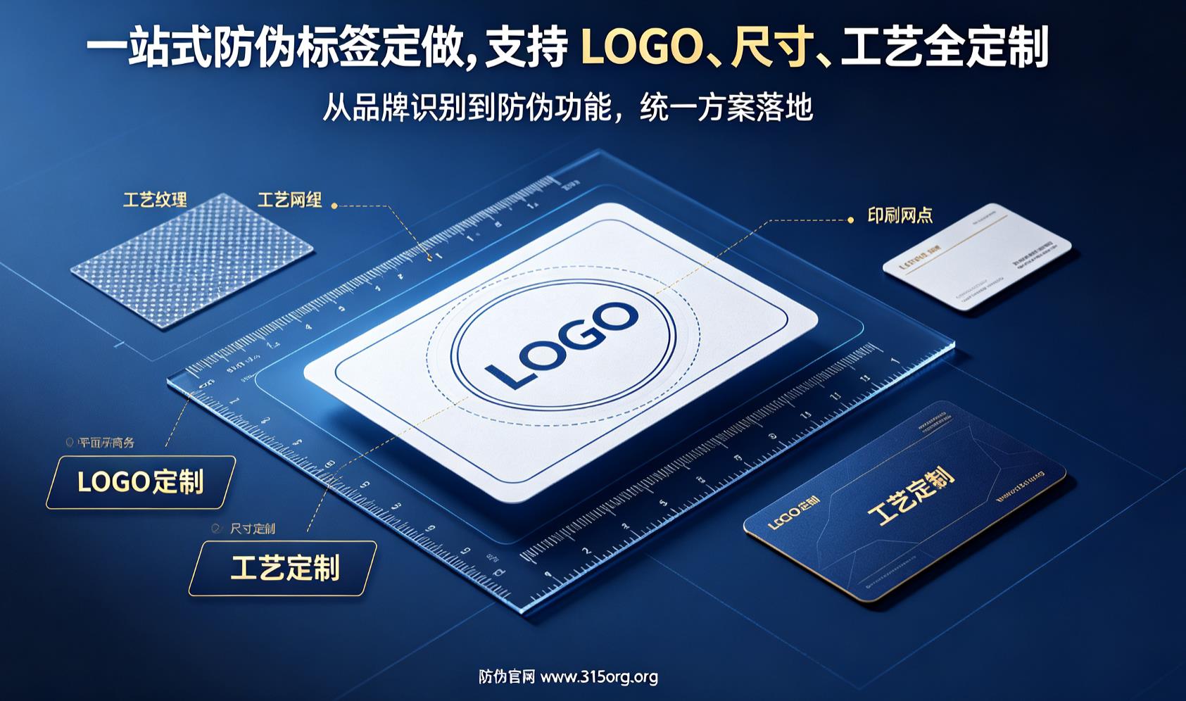 一站式防伪标签定做，支持 LOGO、尺寸、工艺全定制
