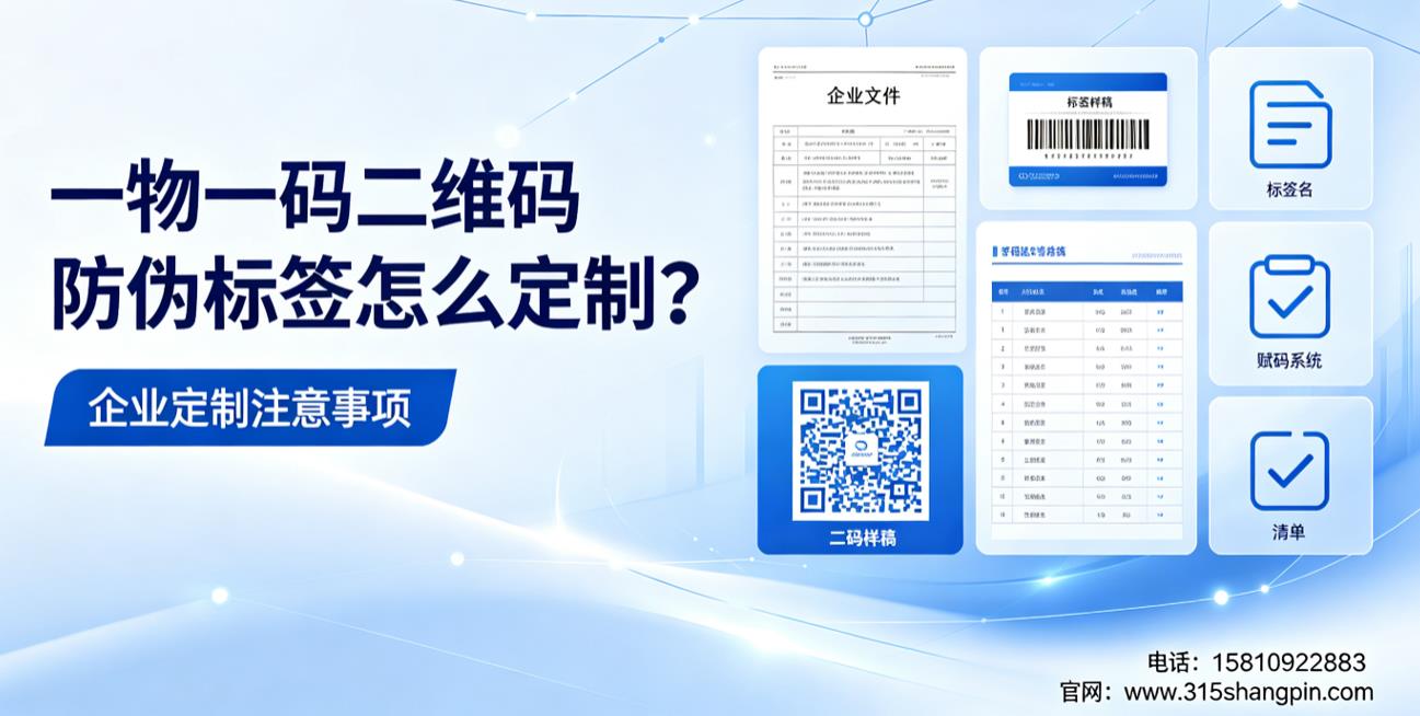 一物一码二维码防伪标签怎么定制？企业定制注意事项