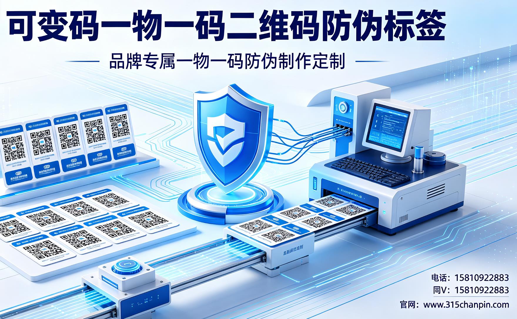 可变码一物一码二维码防伪标签，品牌专属一物一码防伪制作定制