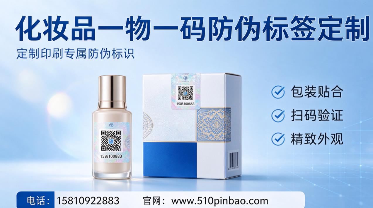 化妆品一物一码防伪标签定制,定制印刷专属防伪标识 化妆品一物一码防伪标签定制,定制印刷专属防伪标识