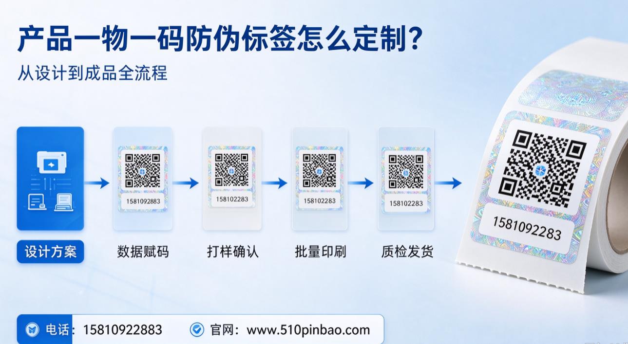 产品一物一码防伪标签怎么定制?从设计到成品全流程 产品一物一码防伪标签怎么定制?从设计到成品全流程