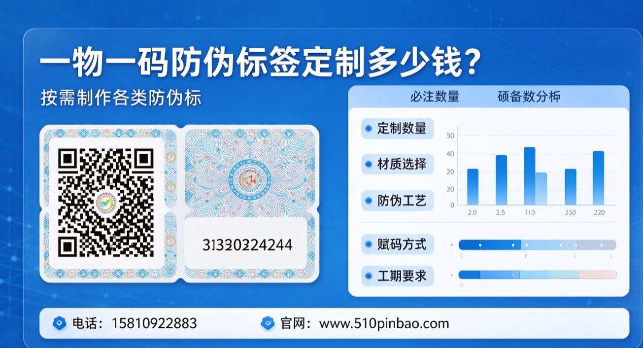 一物一码防伪标签定制多少钱？按需制作各类防伪标