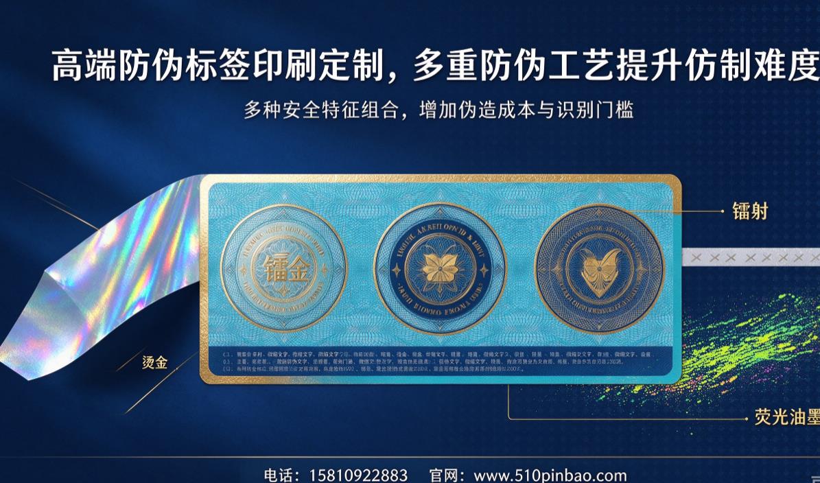 高端一物一码防伪标签印刷定制，多重防伪工艺提升仿制难度