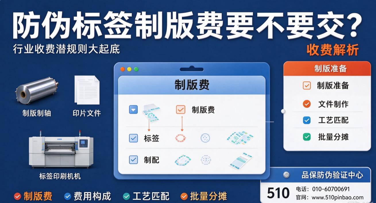 一物一码防伪标签制版费要不要交？行业收费潜规则大起底