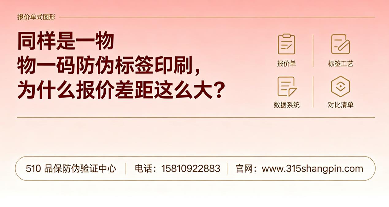  同样是一物一码防伪标签印刷，为什么报价差距这么大？