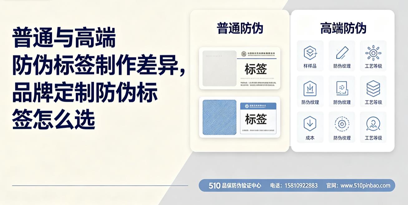 普通与高端一物一码防伪标签制作差异，品牌定制防伪标签怎么选