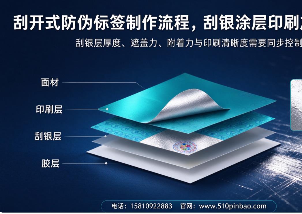 刮开式防伪标签制作流程，刮银涂层印刷加工要点