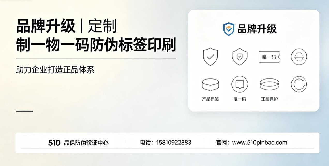 品牌升级｜定制一物一码防伪标签印刷，助力企业打造正品体系