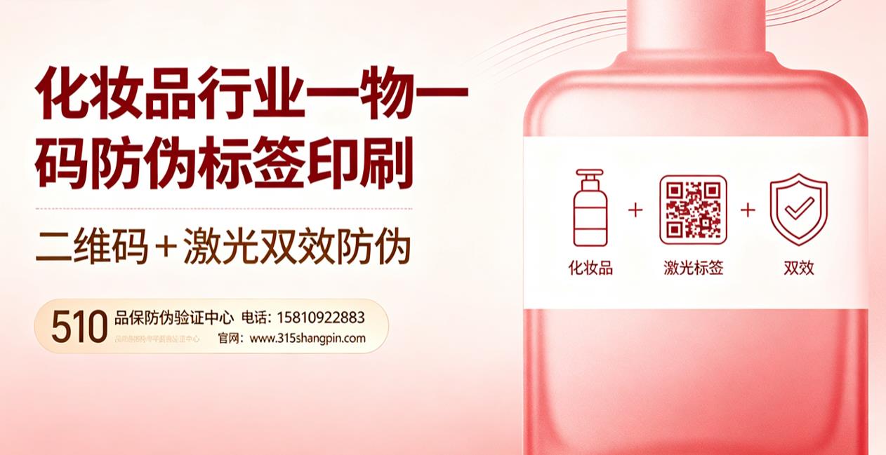 化妆品行业一物一码防伪标签印刷，二维码+激光双效防伪