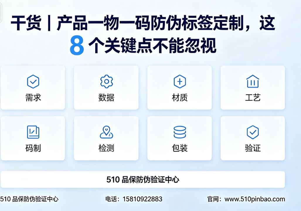 干货｜产品一物一码防伪标签定制，这8个关键点不能忽视