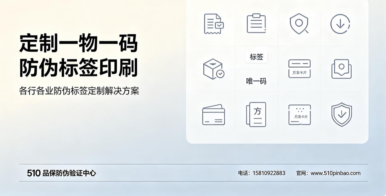 定制一物一码防伪标签印刷，各行各业防伪标签定制解决方案