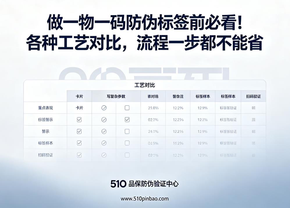做一物一码防伪标签前必看！各种工艺对比，流程一步都不能省