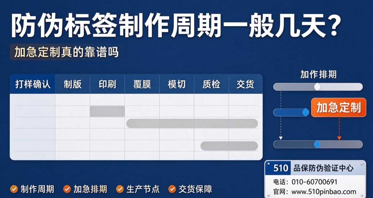 一物一码防伪标签制作周期一般几天？加急定制真的靠谱吗