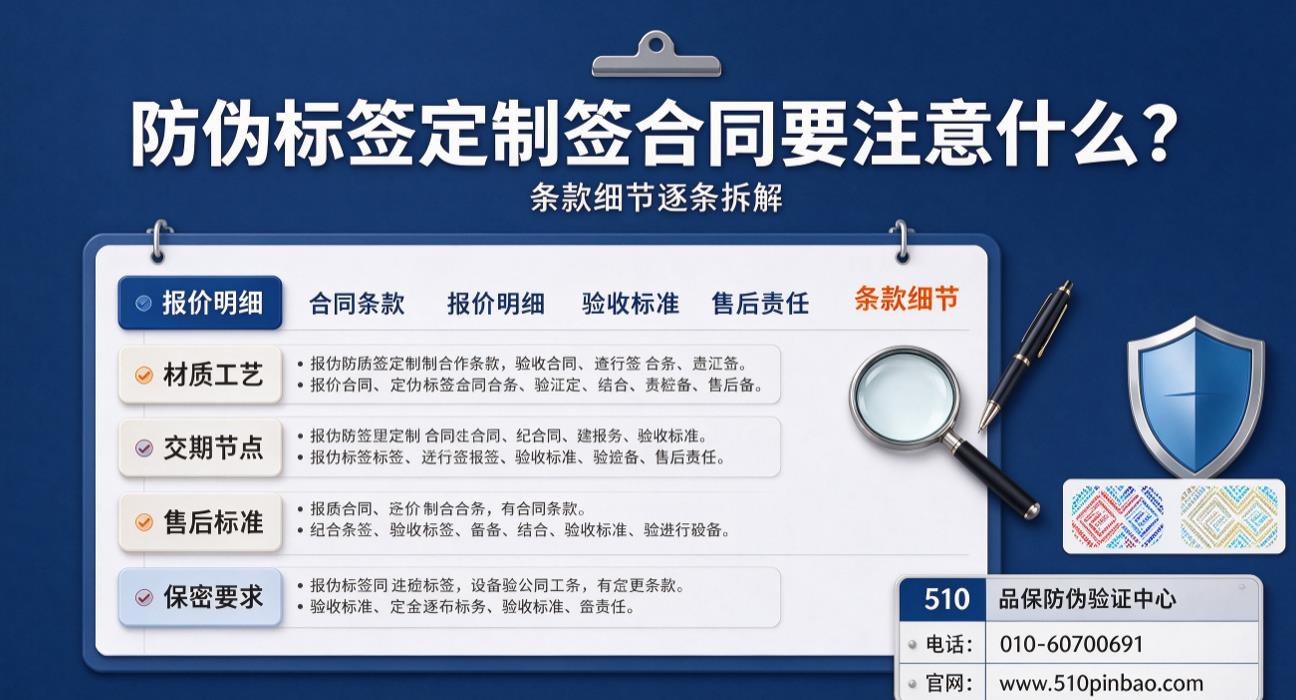 防伪标签定制签合同要注意什么？条款细节逐条拆解