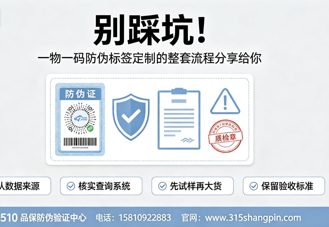 别踩坑!一物一码防伪标签定制的整套流程分享给你 别踩坑!一物一码防伪标签定制的整套流程分享给你