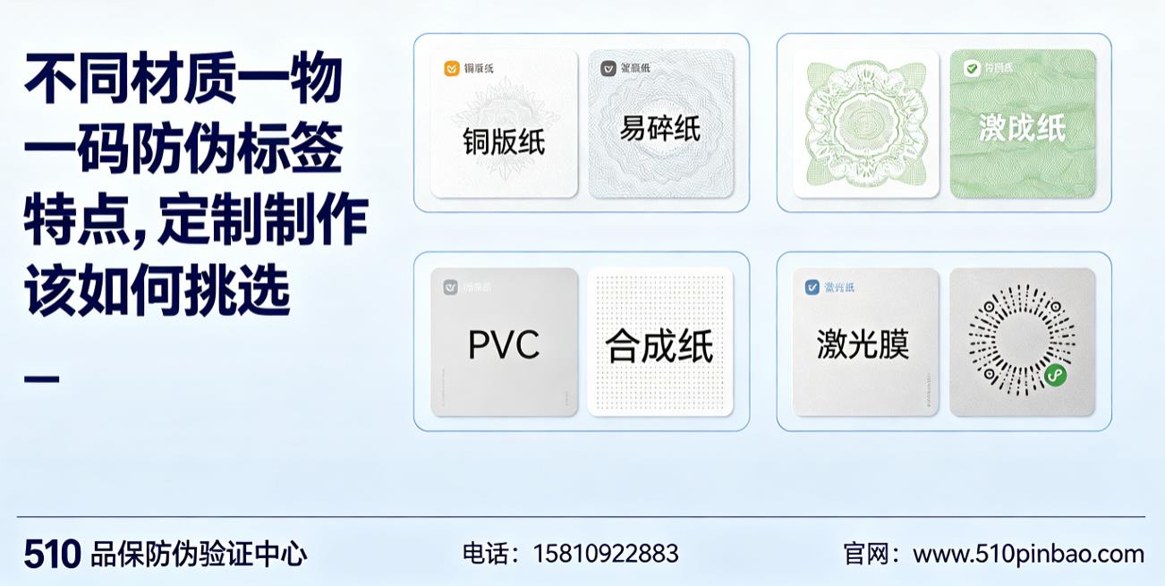 不同材质一物一码防伪标签特点，定制制作该如何挑选