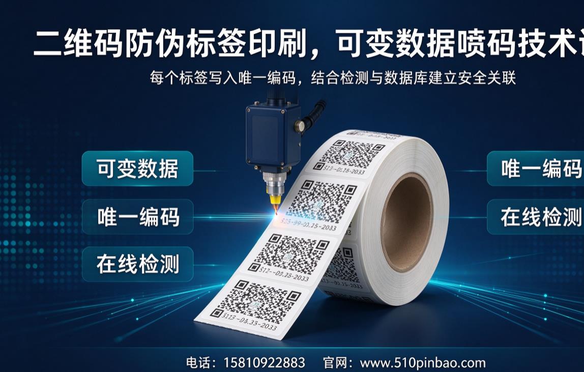 二维码防伪标签印刷，一物一码可变数据喷码技术讲解