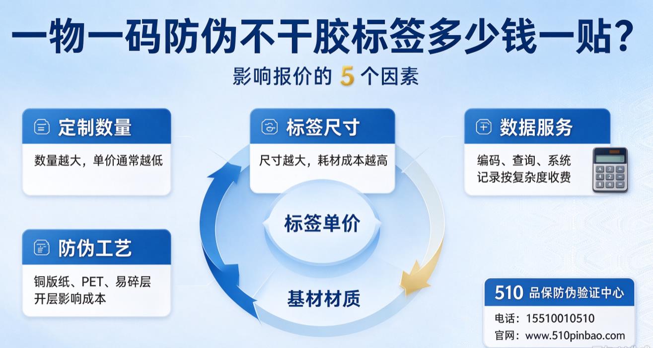 一物一码防伪不干胶标签多少钱一贴？影响报价的5个因素
