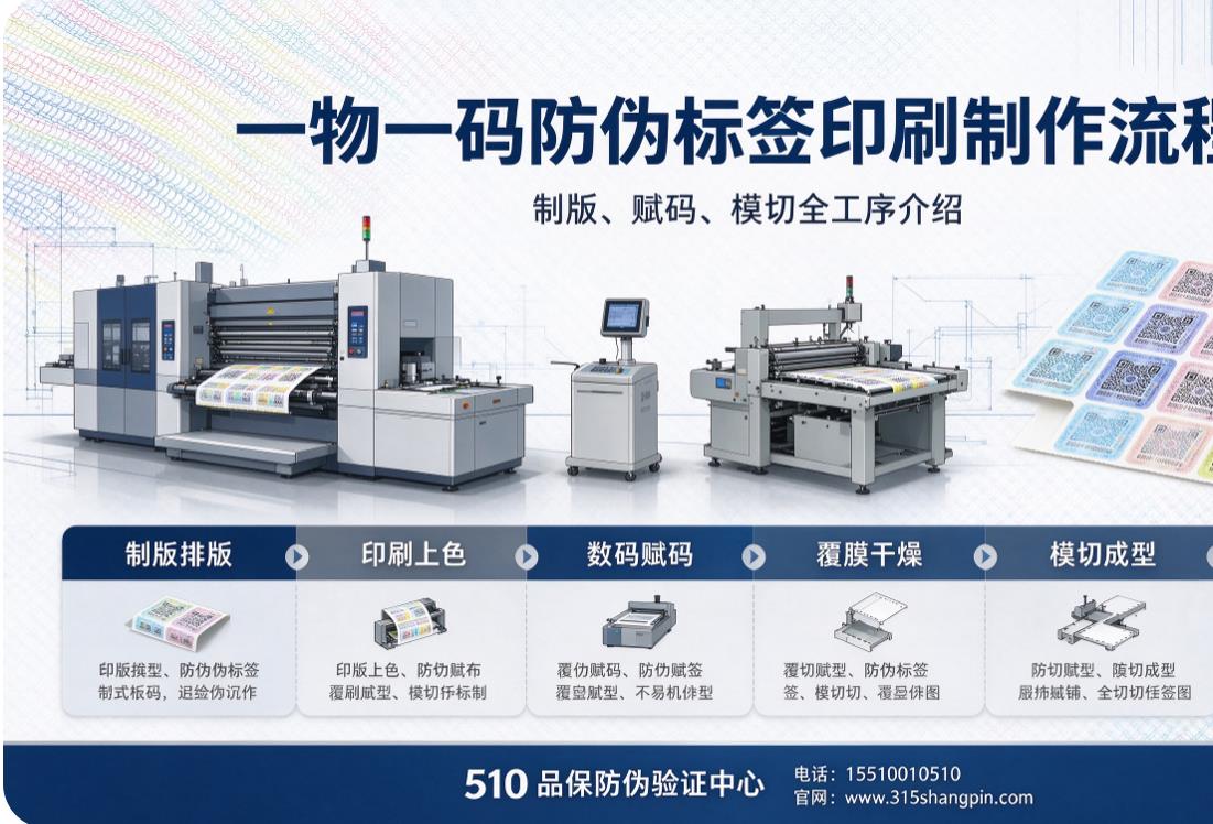 一物一码防伪标签印刷制作流程,制版、赋码、模切全工序介绍 一物一码防伪标签印刷制作流程,制版、赋码、模切全工序介绍