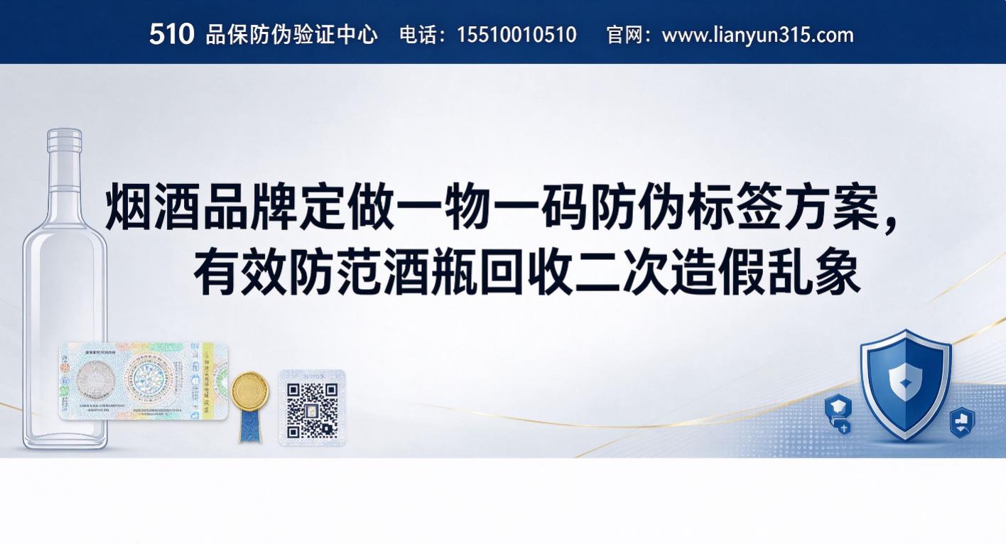 烟酒品牌定做一物一码防伪标签方案,有效防范酒瓶回收二次造假乱象 烟酒品牌定做一物一码防伪标签方案,有效防范酒瓶回收二次造假乱象