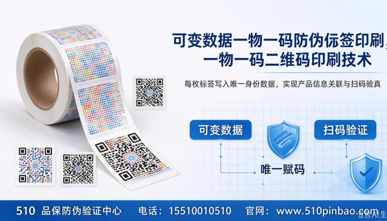 可变数据一物一码防伪标签印刷，一物一码二维码印刷技术