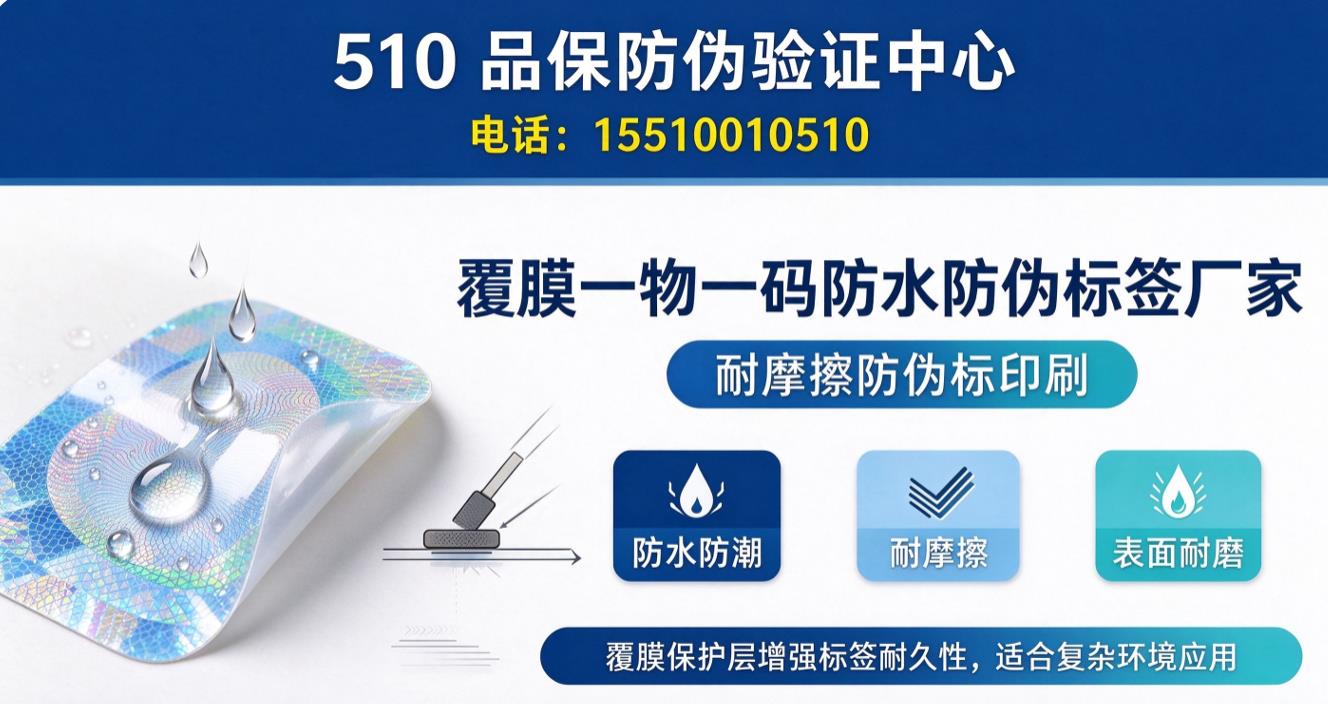 覆膜一物一码防水防伪标签厂家，耐摩擦防伪标印刷